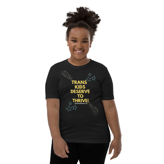Trans Kids Deserve to Thrive-Youth Short Sleeve T-Shirt